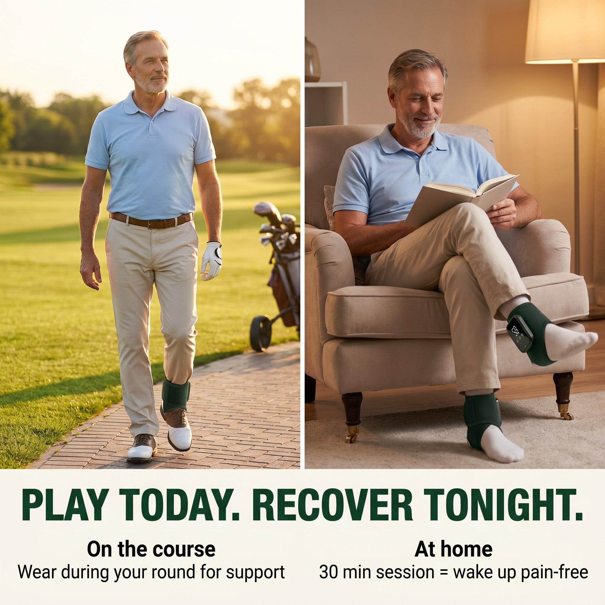 RecovStride "3-in-1 Therapy" Ankle Massager