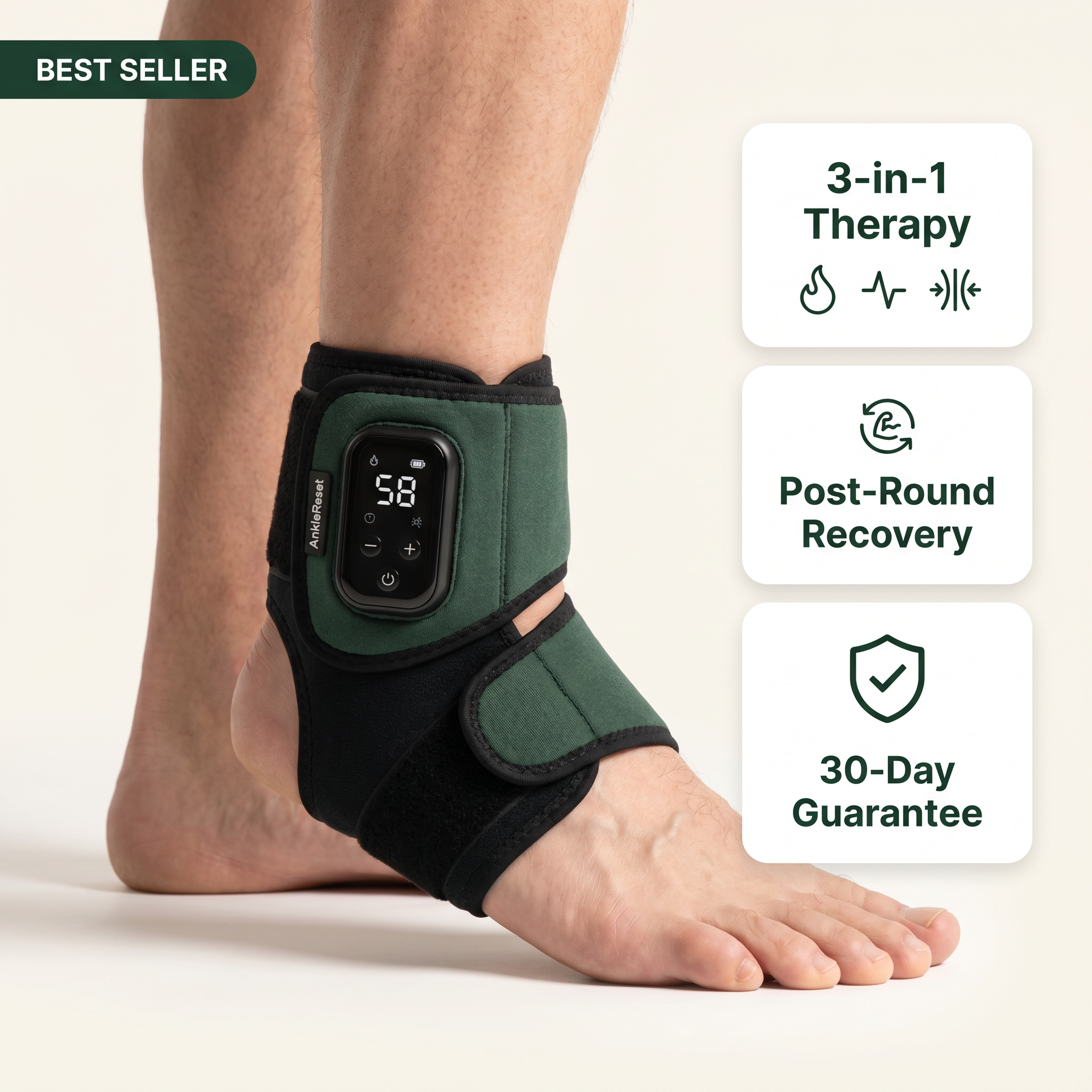 RecovStride "3-in-1 Therapy" Ankle Massager